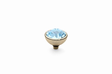 Qudo Gold Topper Bottone 10mm - Aqua Bohemica